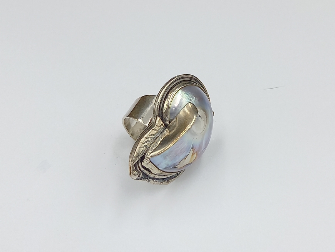 Silver Nautilus Ring