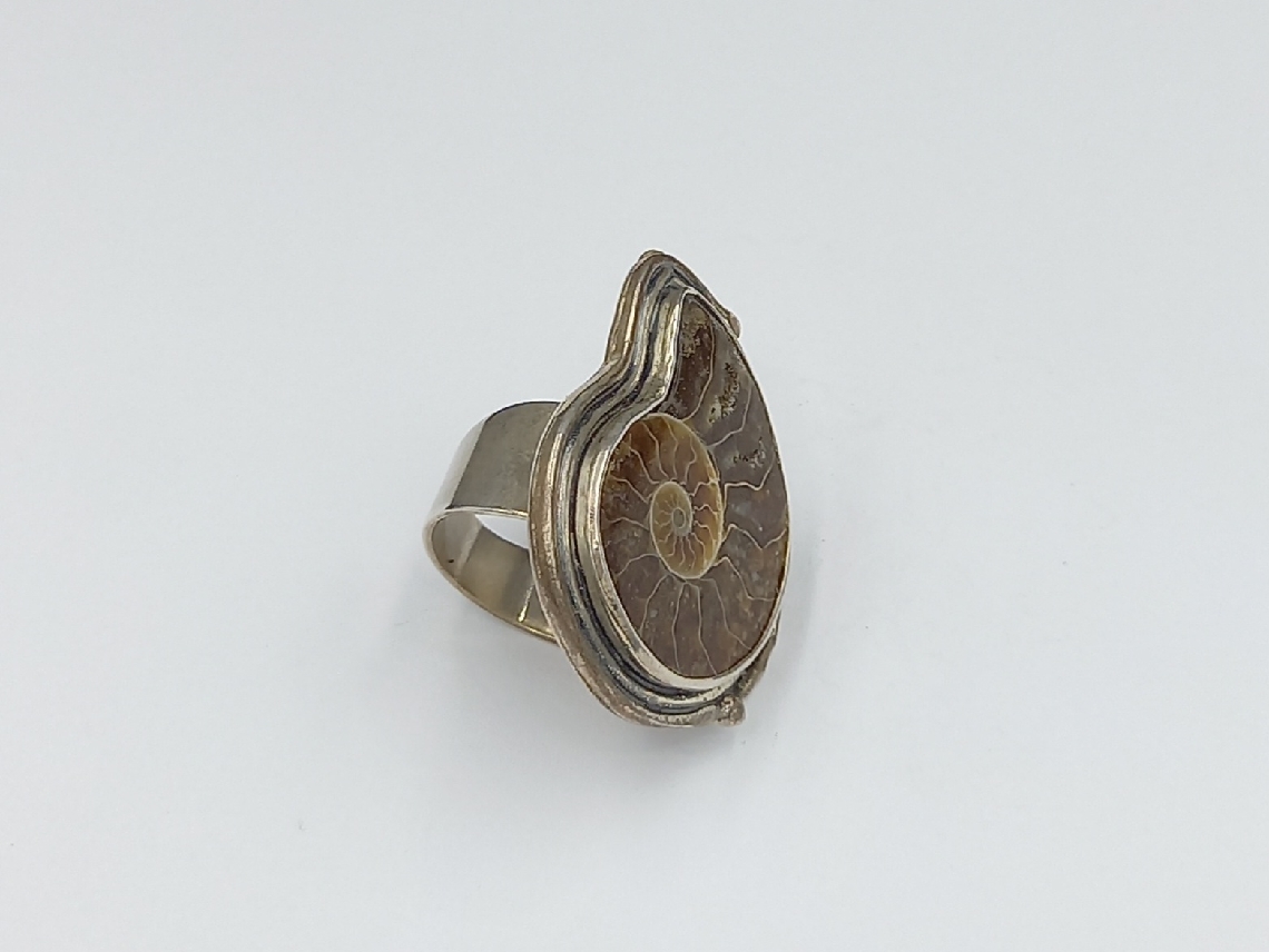 Silver Fossil Ring