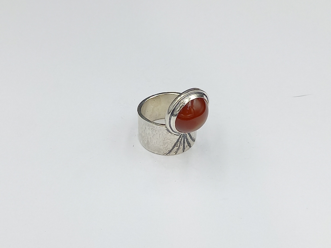 Silver Ring with Carneol stone