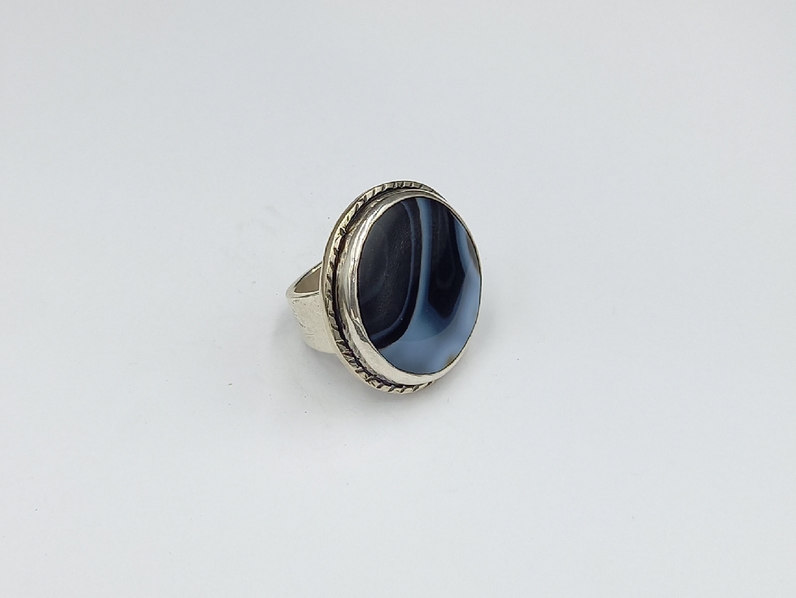 Silver Ring with Black Onyx stone