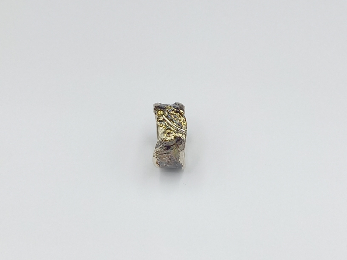 Silver Ring Oxidized with bronze