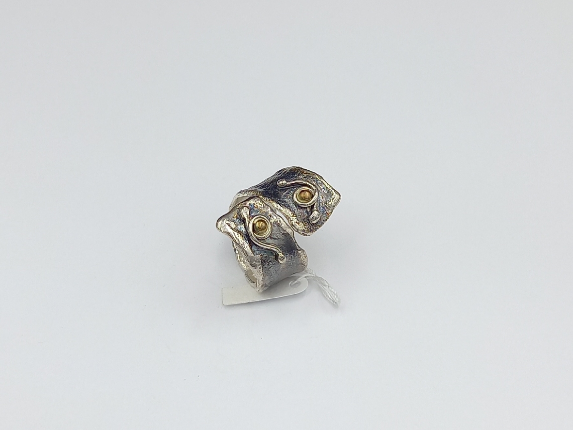 Silver Ring Oxidized with bronze