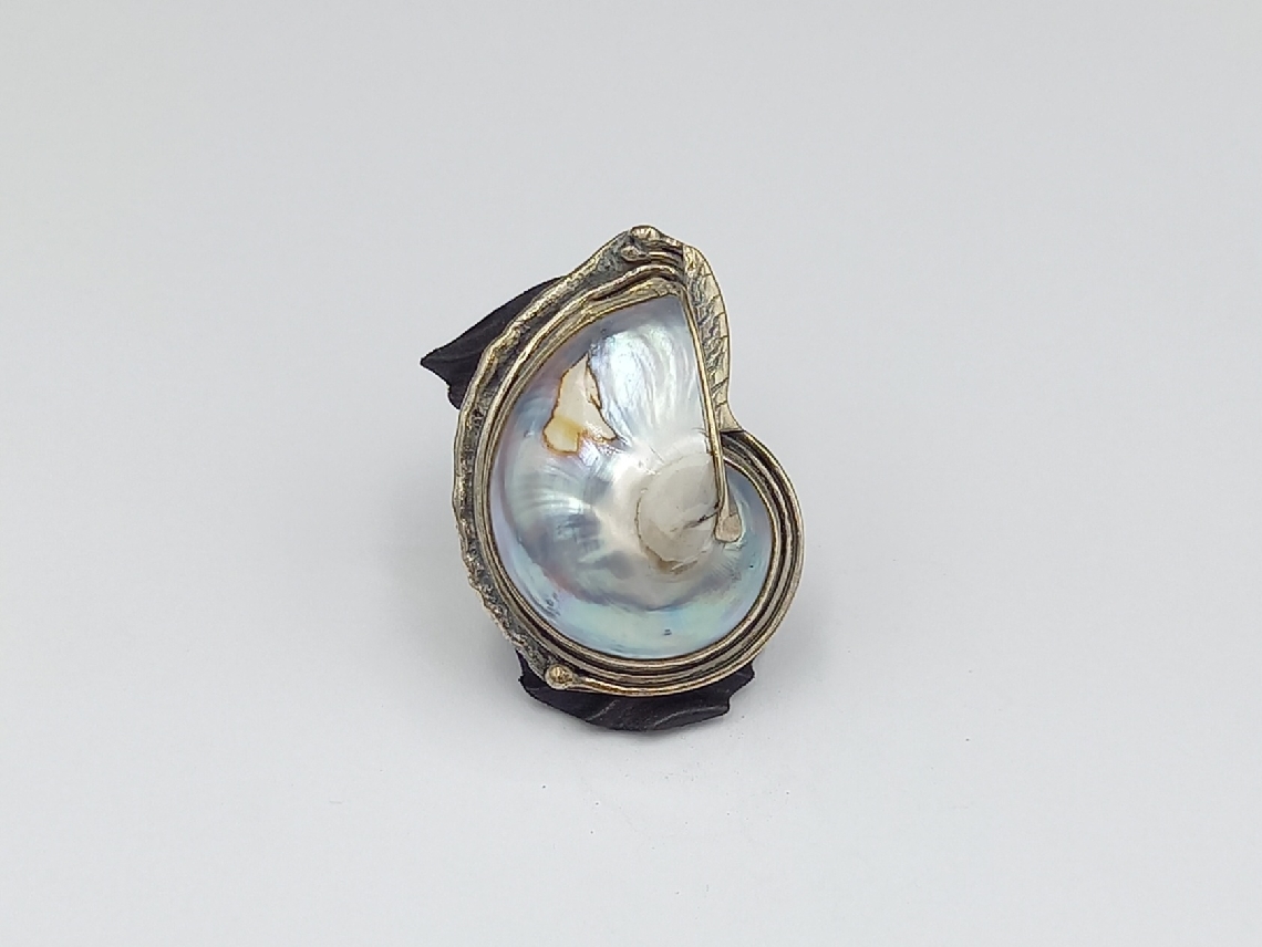 Silver Nautilus Ring