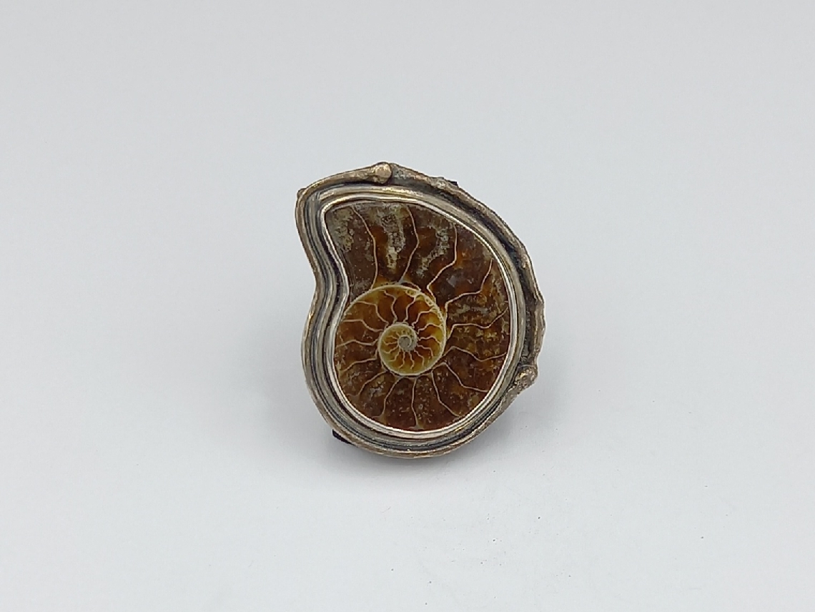 Silver Fossil Ring