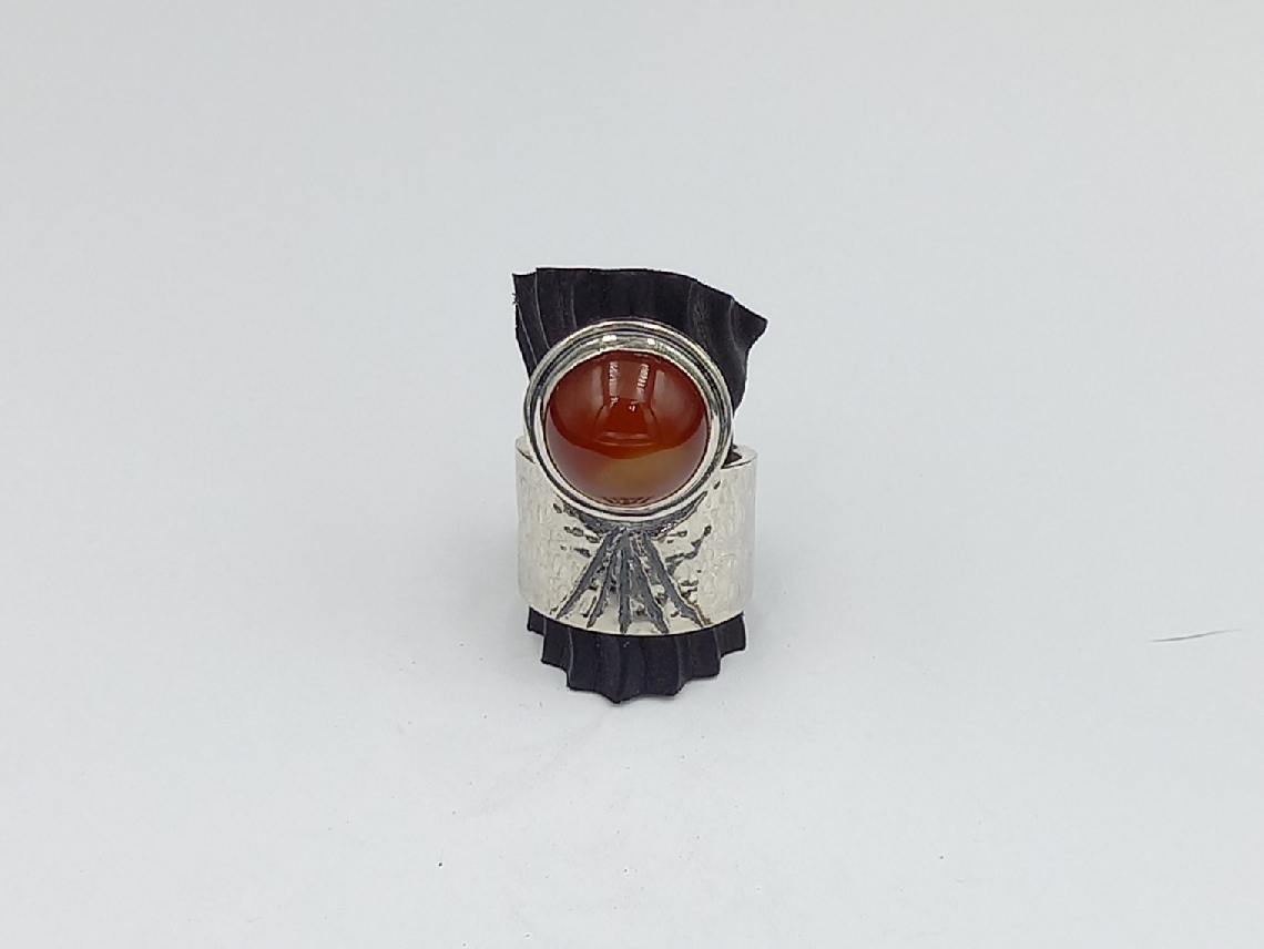 Silver Ring with Carneol stone