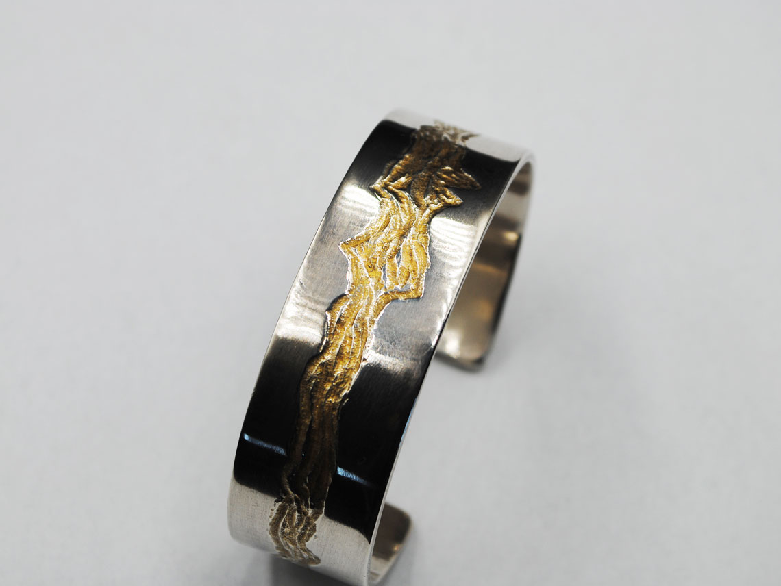 Silver bracelet gold-plated